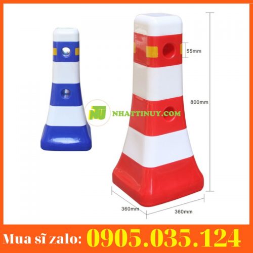 Hàng rào lan can bằng nhựa màu xanh, trắng, đỏ