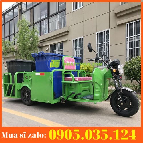Xe xử lý rác chạy bằng điện có thể thêm bốn thùng phân loại rác
