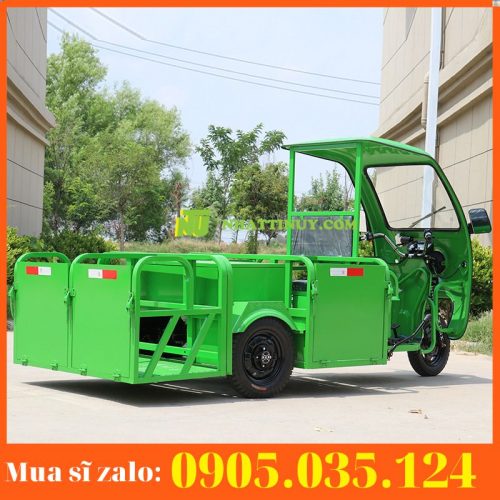 Xe xử lý rác chạy bằng điện có thể thêm bốn thùng phân loại rác