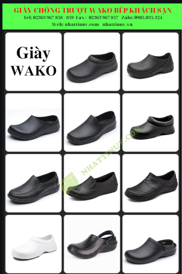 Giày bếp khách sạn wako