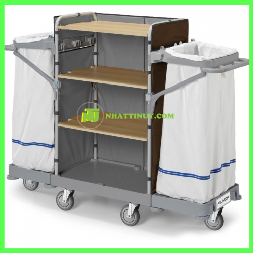 Xe đẩy có kệ gỗ Morgan Hotel 613 nhập khẩu từ Ý