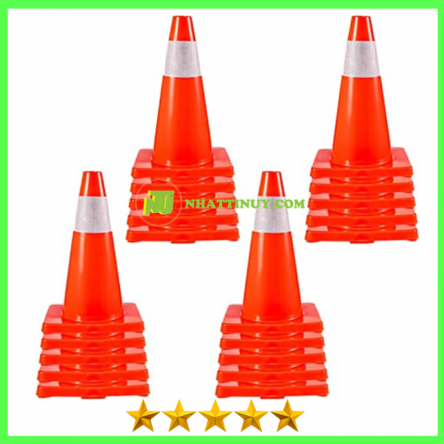 Nón giao thông màu cam có cổ phản quang