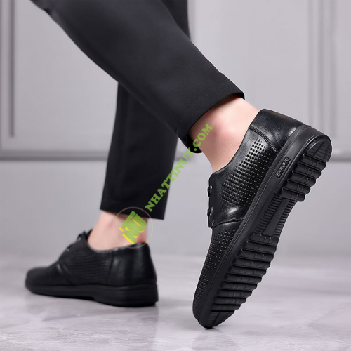 Giày da bò lỗ thoáng khí dành cho nam mùa hè, phong cách mới