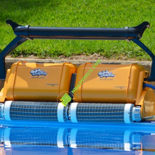 Thiết bị vệ sinh hồ bơi tự động cá heo dài 40 mét máy hai thân dưới nước bể bơi