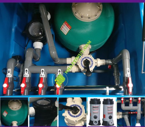 Máy bơm nước tuần hoàn bể bơi tích hợp bể lọc cát