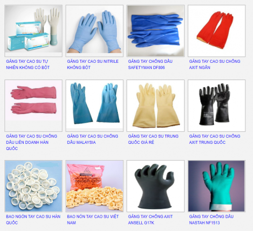 Cataloge Găng tay bảo hộ, găng tay y tế