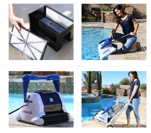 Máy hút nước thải bể bơi tự động Robot làm sạch dưới nước TigerShark2 Plus Henwo phân phối tại Mỹ, xử lý hồ sơ rộng 600 m2