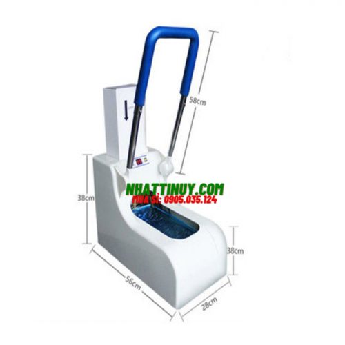 Máy bọc giày chạy điện Wave; Máy bọc giày thông minh có nắp BT-EG-22 có tay vịn