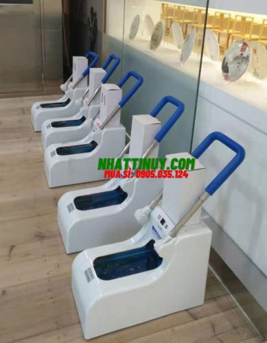 Máy bọc giày chạy điện Wave; Máy bọc giày thông minh có nắp BT-EG-22 có tay vịn
