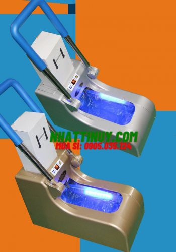 Máy bọc giày chạy điện Wave; Máy bọc giày thông minh có nắp BT-EG-22 có tay vịn