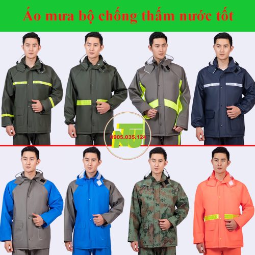 QUẦN ÁO MƯA, BỘ ÁO MƯA CHỐNG THẤM NƯỚC CÓ PHẢN QUANG RODO
