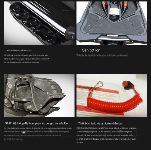 Thuyền máy điện trượt nước, xe máy nước tốc độ cao Jetski YE-HUA CA-5 1300cc